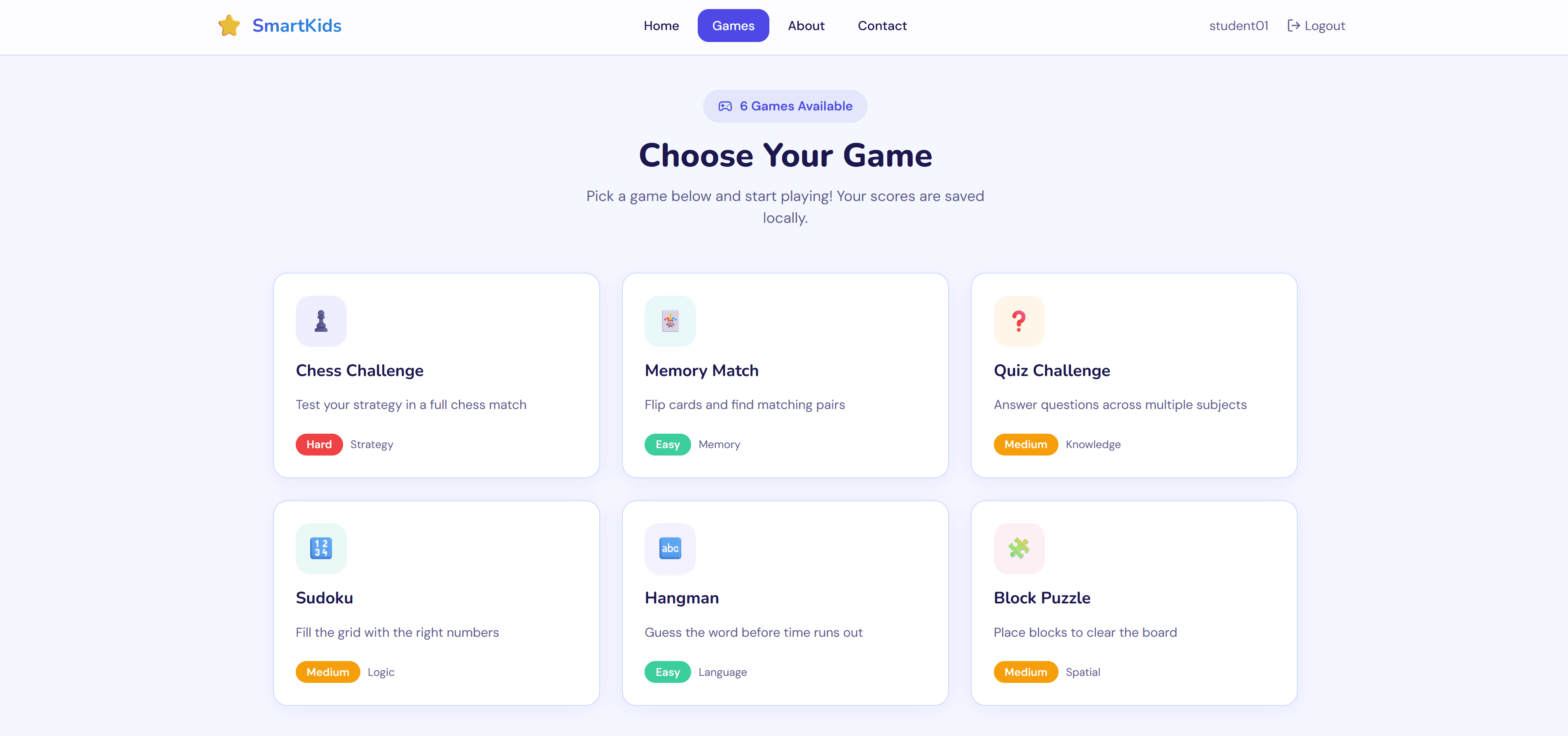 SmartKids Games screenshot 1